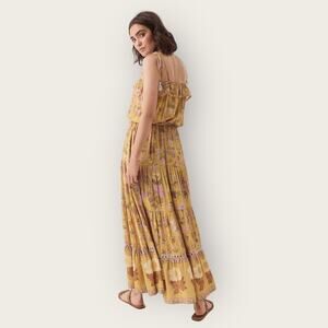 Spell & The Gypsy Wild Bloom Bohemian Maxi Dress | XS | Yellow Boho Cottagecore